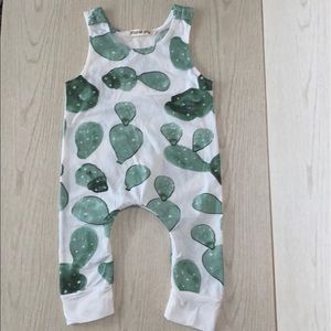 Floral Pig Soft Cotton Cactus Jumpsuit Size 2T/3T